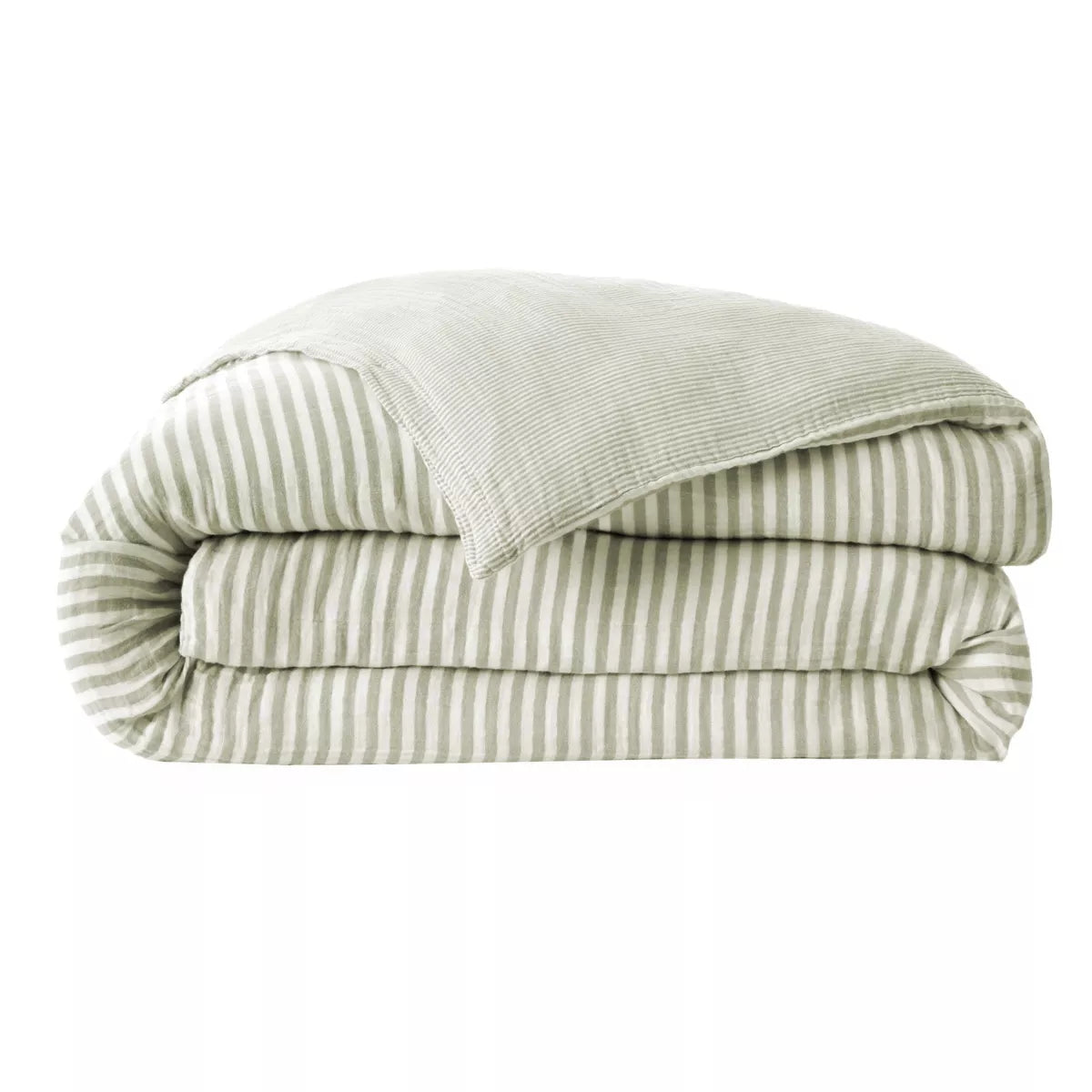 ROMIE linge de lit gaze de coton rayures Eucalyptus
