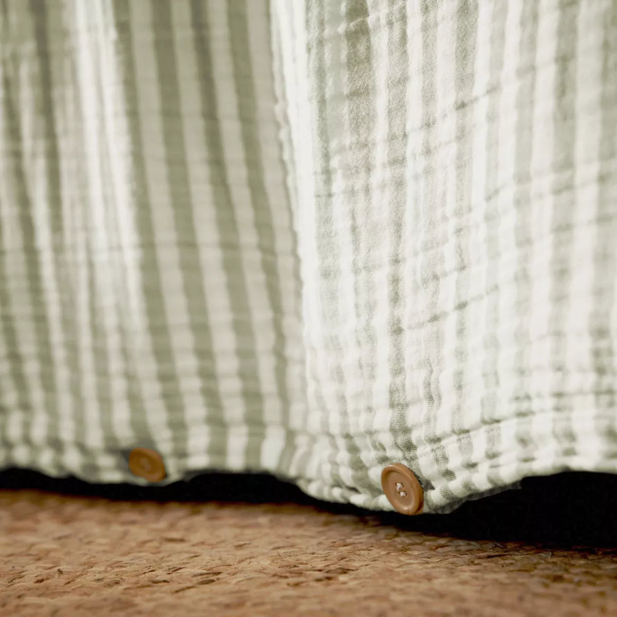 ROMIE linge de lit gaze de coton rayures Eucalyptus