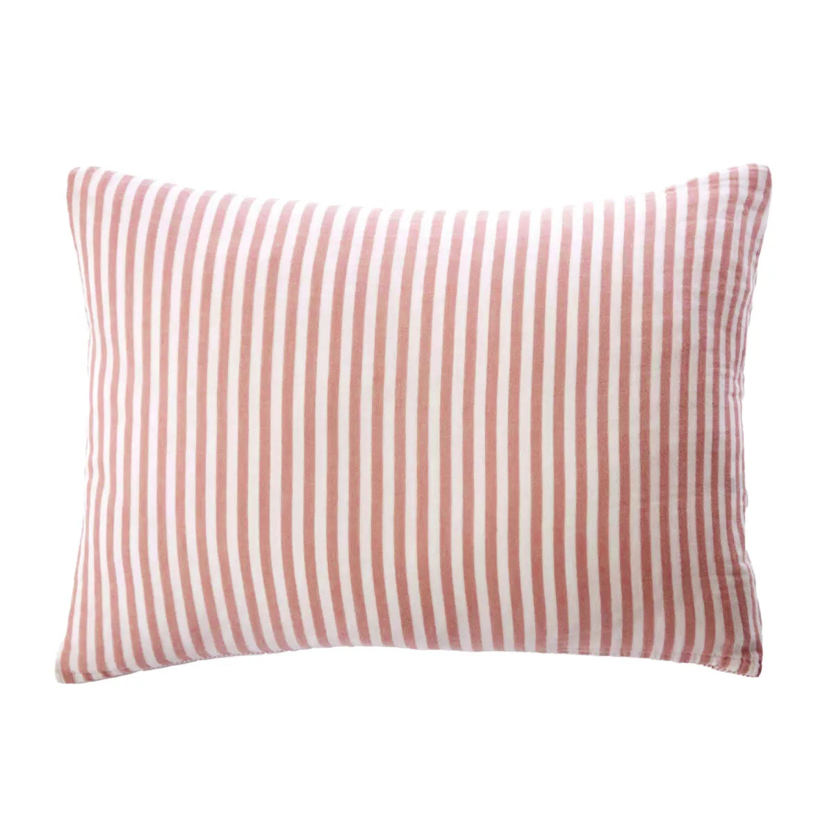 ROMIE linge de lit gaze de coton rayures Abricot