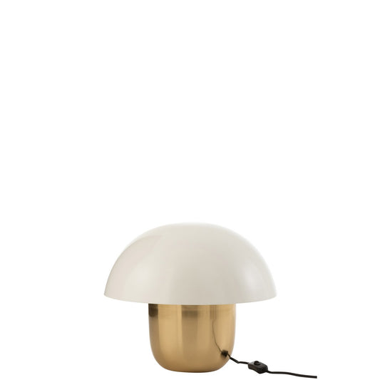 MUSHROOM - Lampe Champignon - blanc/or - Petite H35 cm