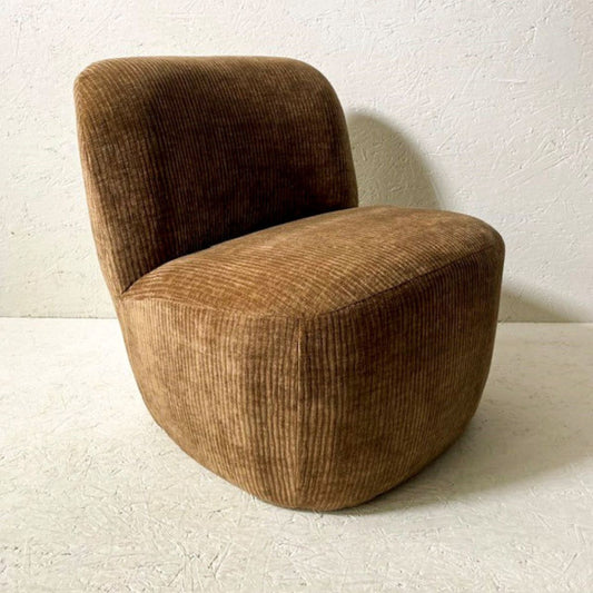 BELLE RIVE Fauteuil velours marron