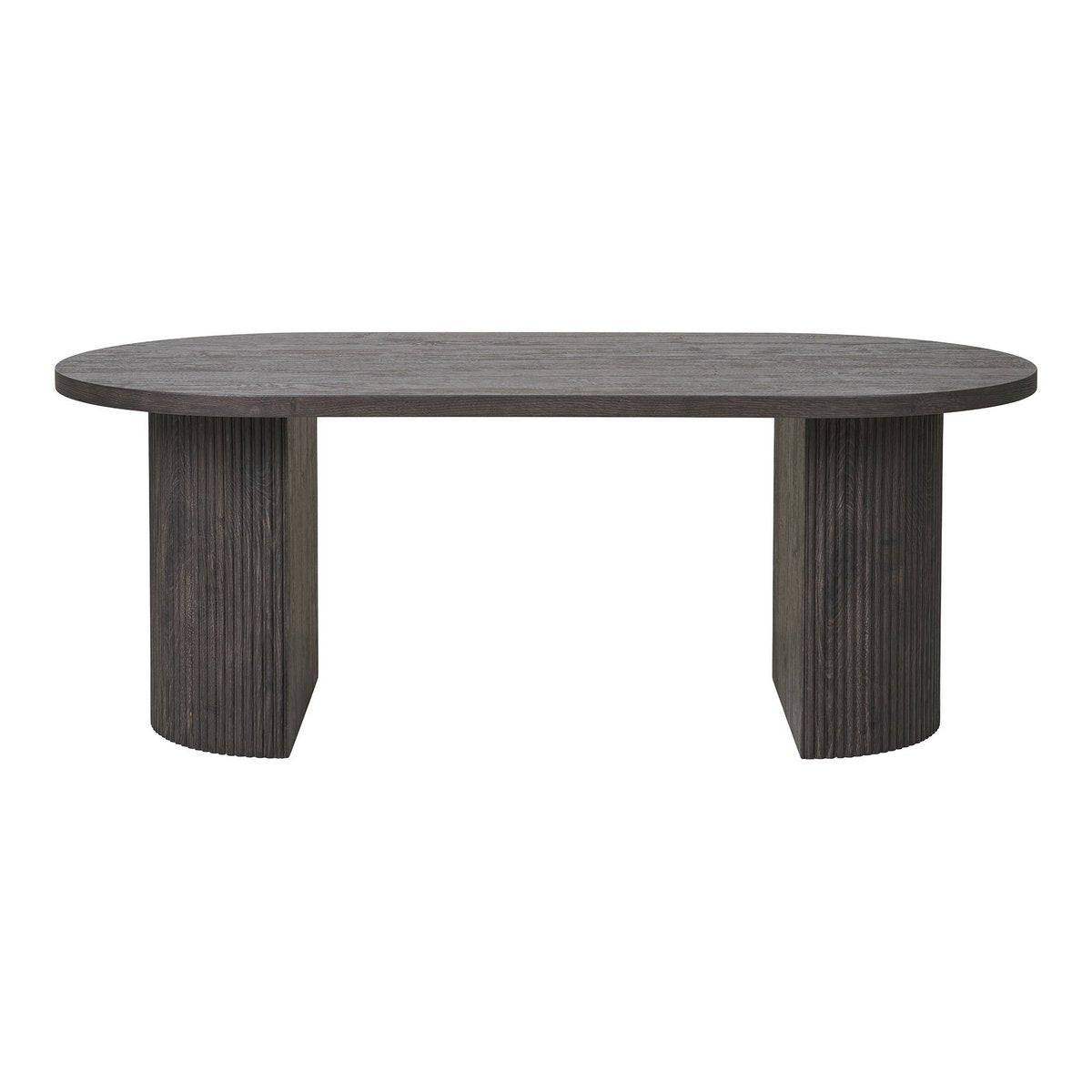 BOAVISTA - Table basse ovale marron foncé - H 45 cm