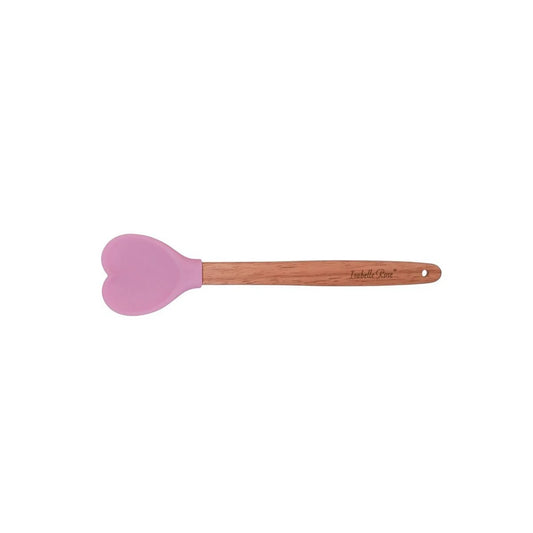 Spatule forme coeur en bois silicone rose - Isabelle Rose