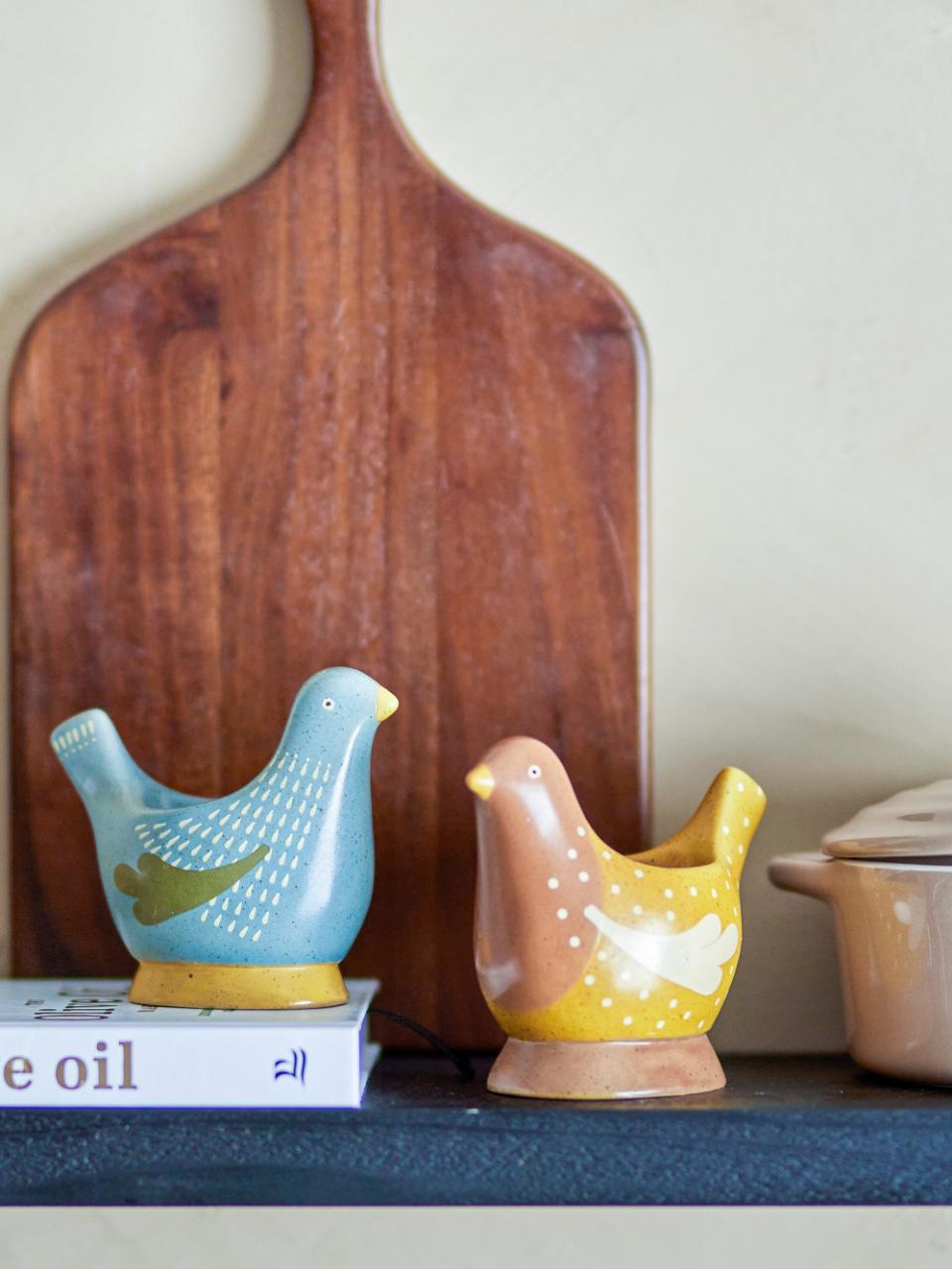 BIRDY coquetier grès jaune ou bleu