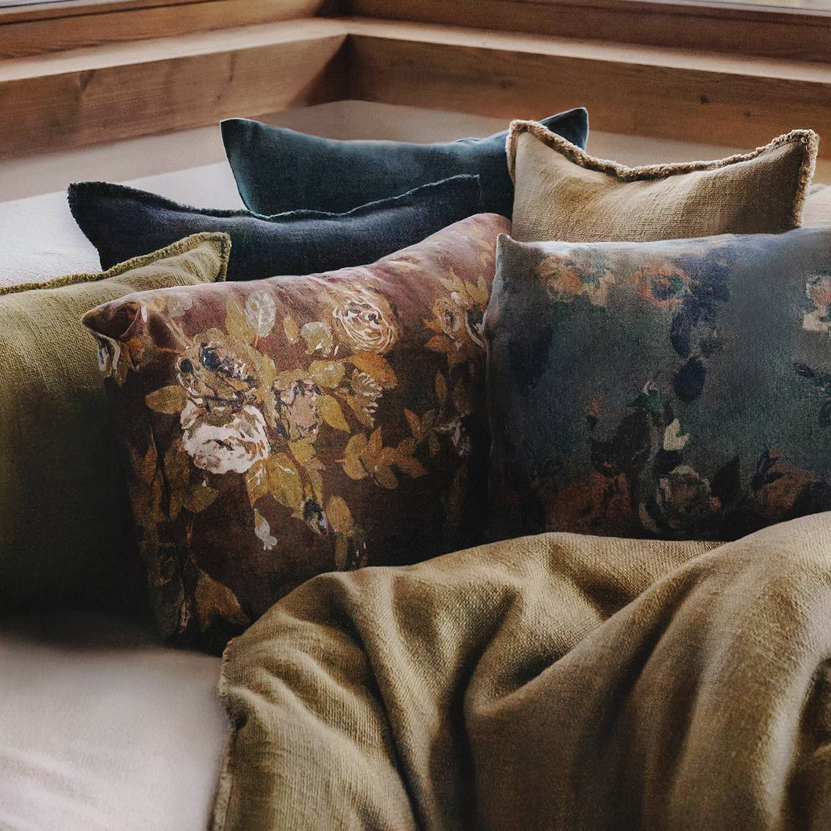 OSLO Housse de coussin Kaki