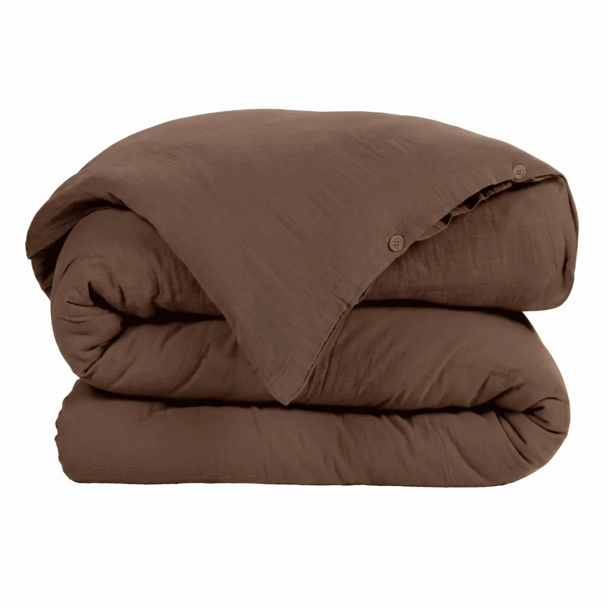 GAIA - Linge de lit gaze de coton Ficelle BRUN