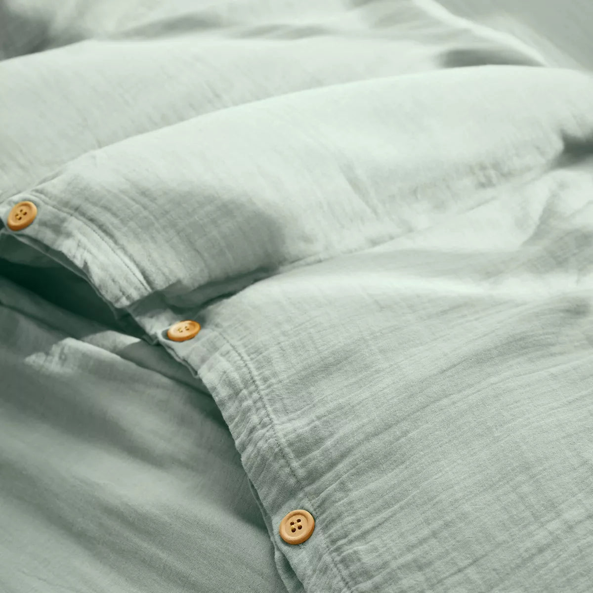GAIA - Linge de lit gaze de coton Céladon Eucalyptus