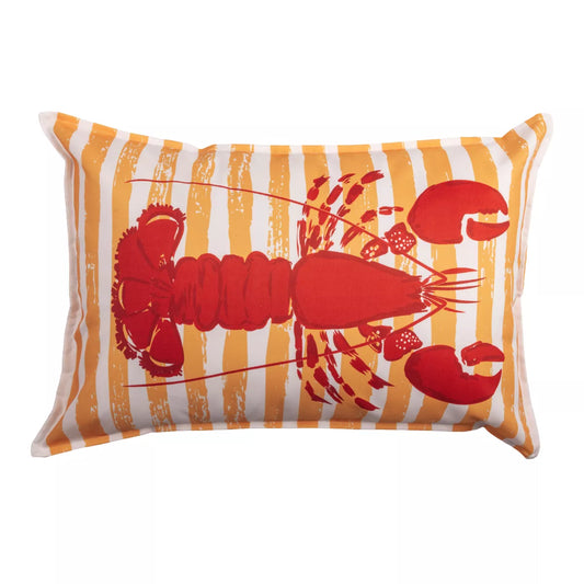 HOMARD Housse de coussin rectangle extérieur orange/rouge
