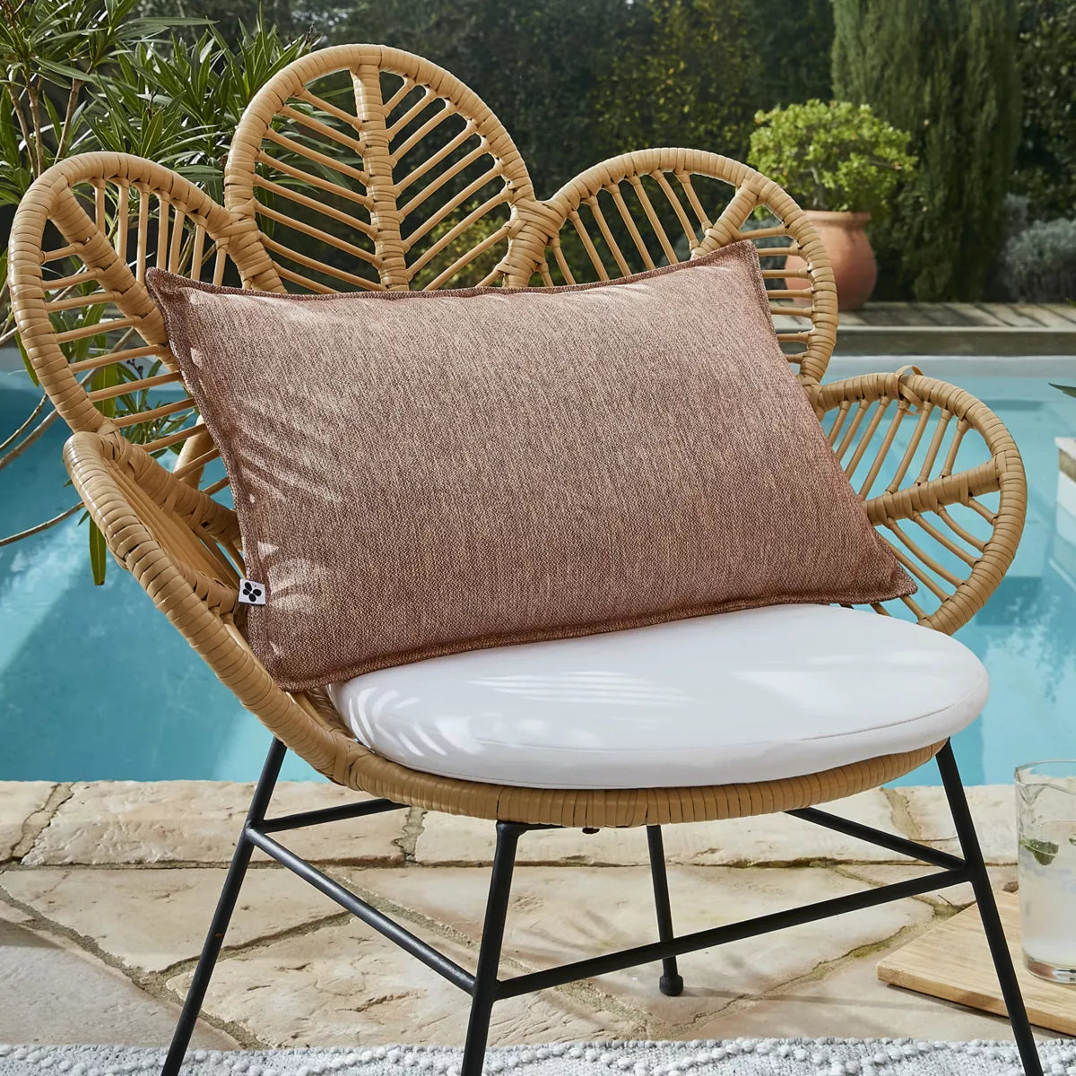 NAIA Housse de coussin extérieur Corail