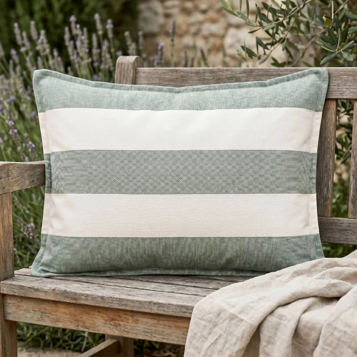 NOA Housse de coussin extérieur Sauge