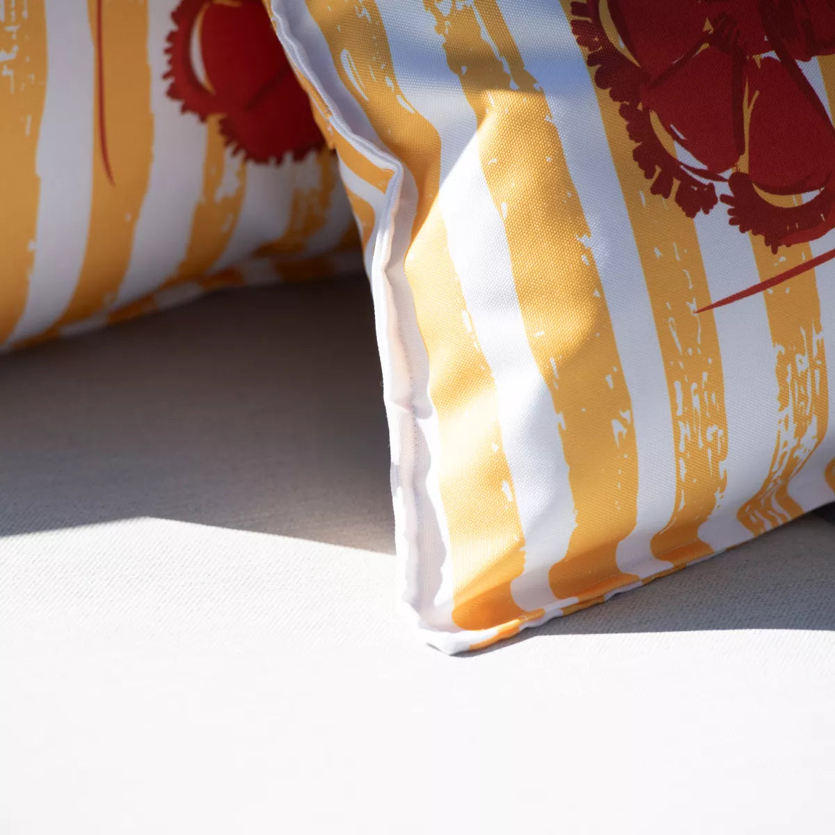 HOMARD Housse de coussin carré extérieur orange/rouge