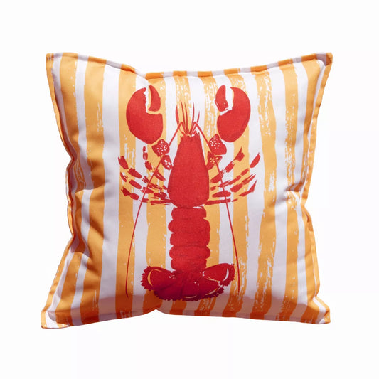 HOMARD Housse de coussin carré extérieur orange/rouge