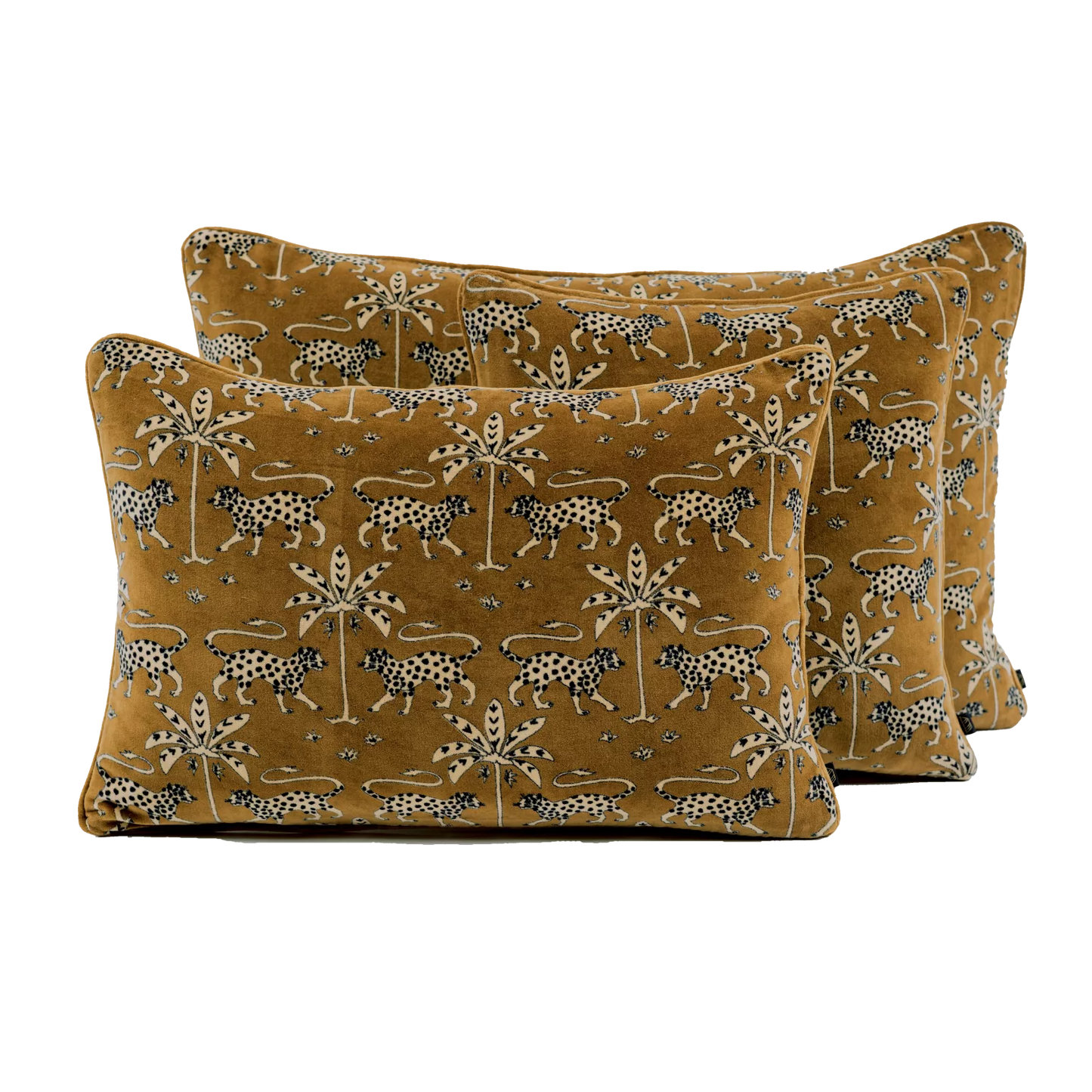 BERIA Housse de coussin velours Gold