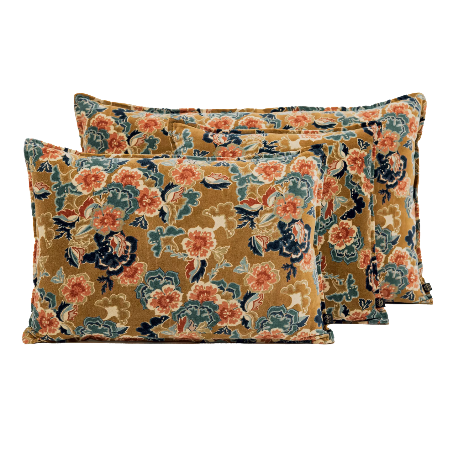 BOSTON Housse de coussin velours Gold