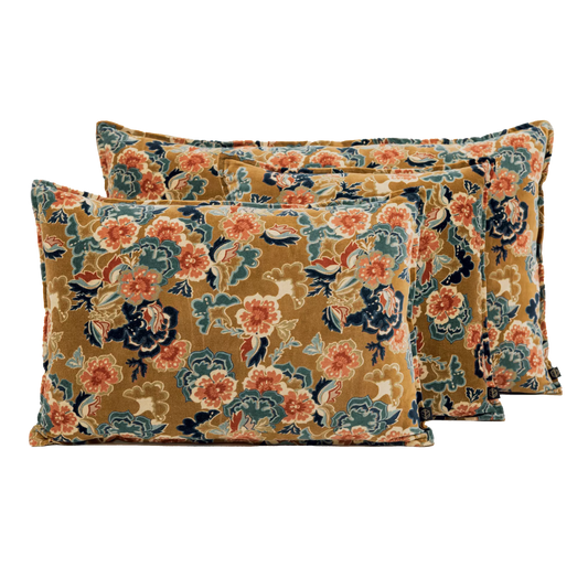 BOSTON Housse de coussin velours Gold