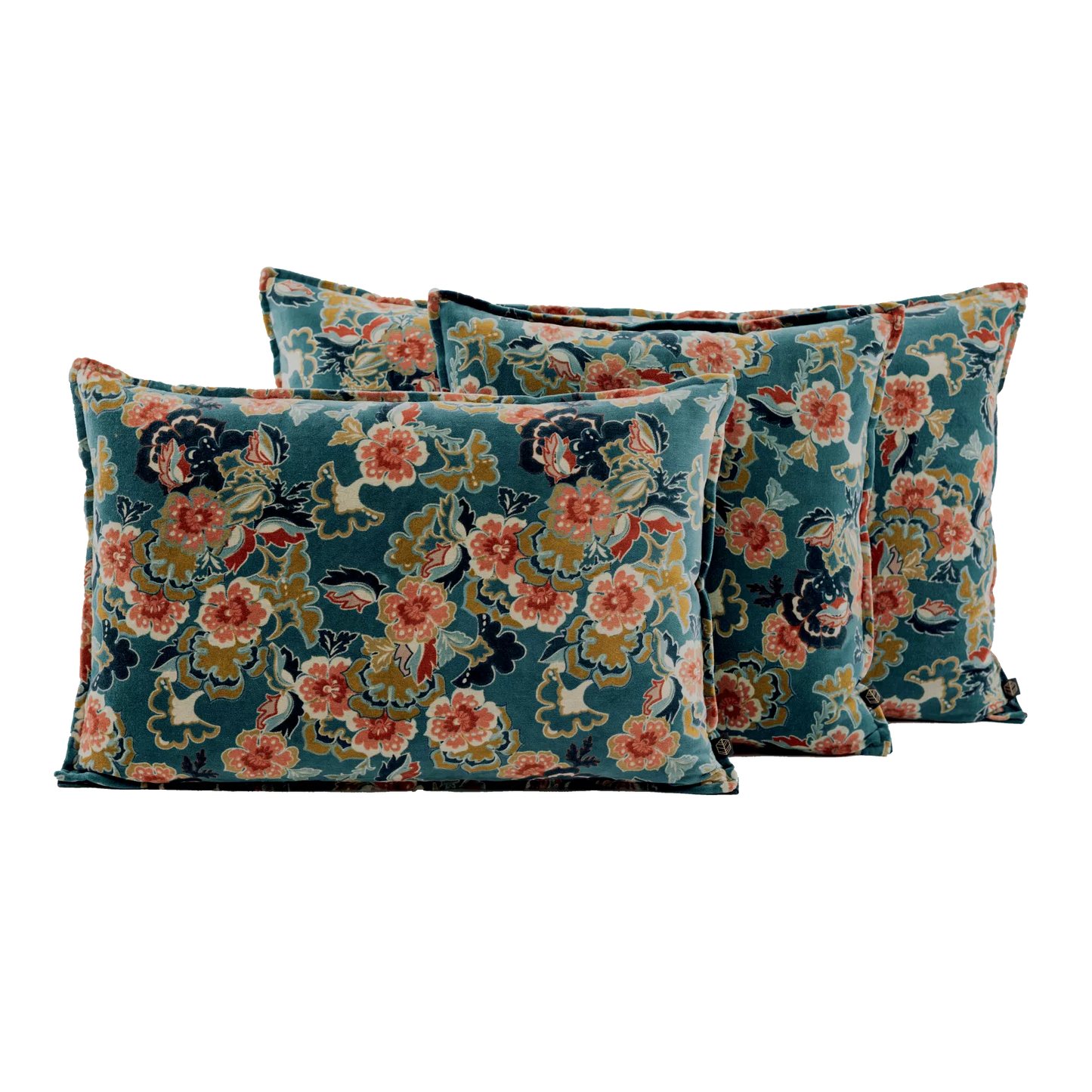 BOSTON Housse de coussin velours Bleu de Prusse