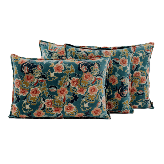 BOSTON Housse de coussin velours Bleu de Prusse