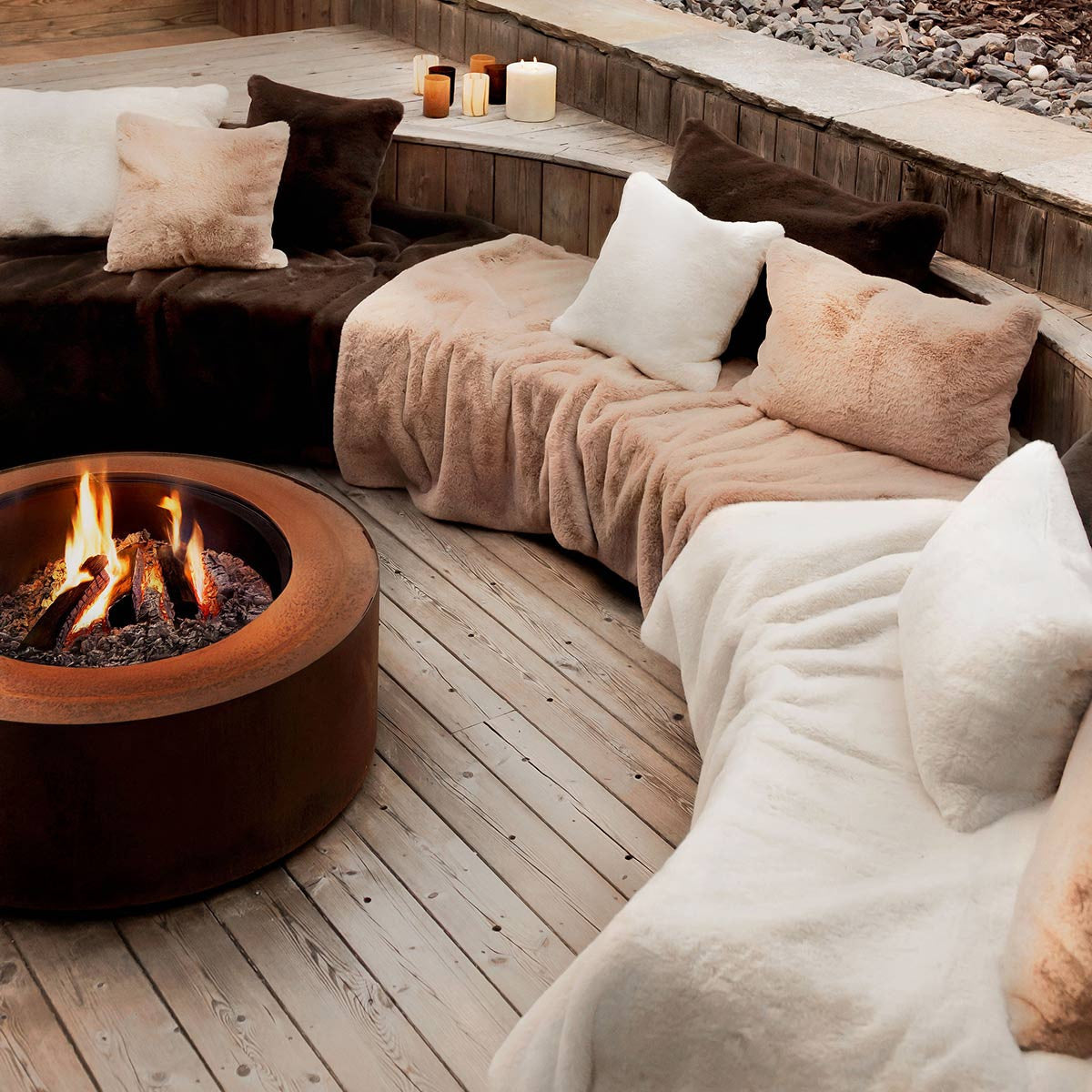 CHAMONIX - Housse de coussin Ivoire