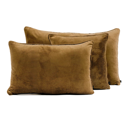 HAMBOURG Housse de coussin velours côtelé Gold