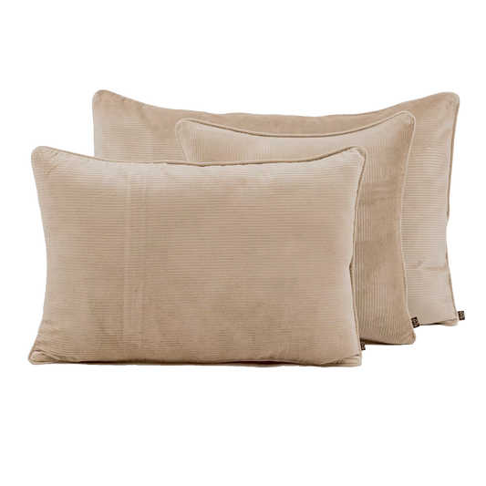 HAMBOURG Housse de coussin velours côtelé Lin