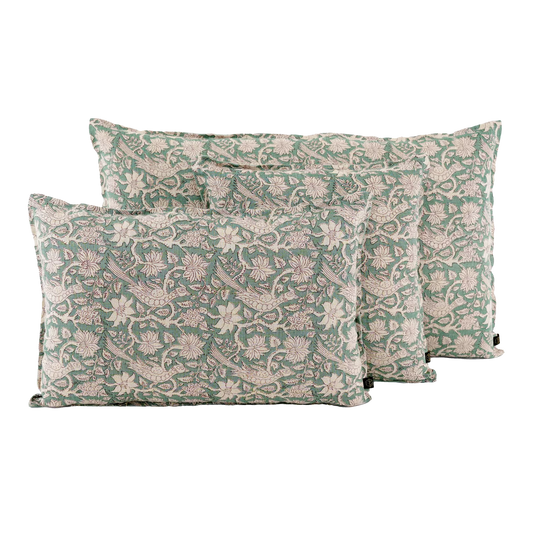 JAIPUR Housse de coussin Sauge
