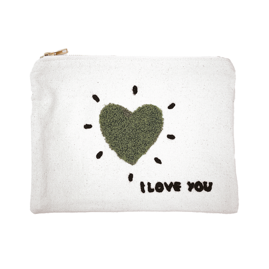 Trousse influence coeur Love vert