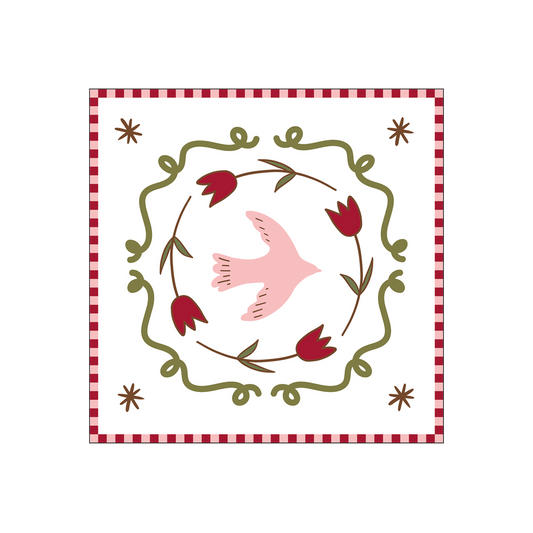 Serviette en papier colombe rose x20