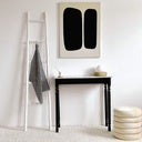 NOE Tabouret coffre velours écru