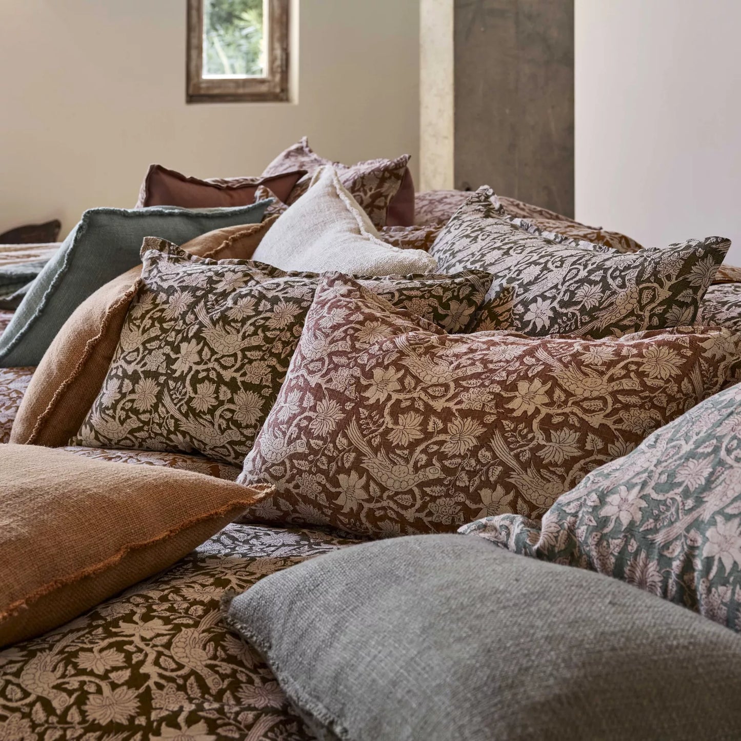 JAIPUR Housse de coussin Kaki