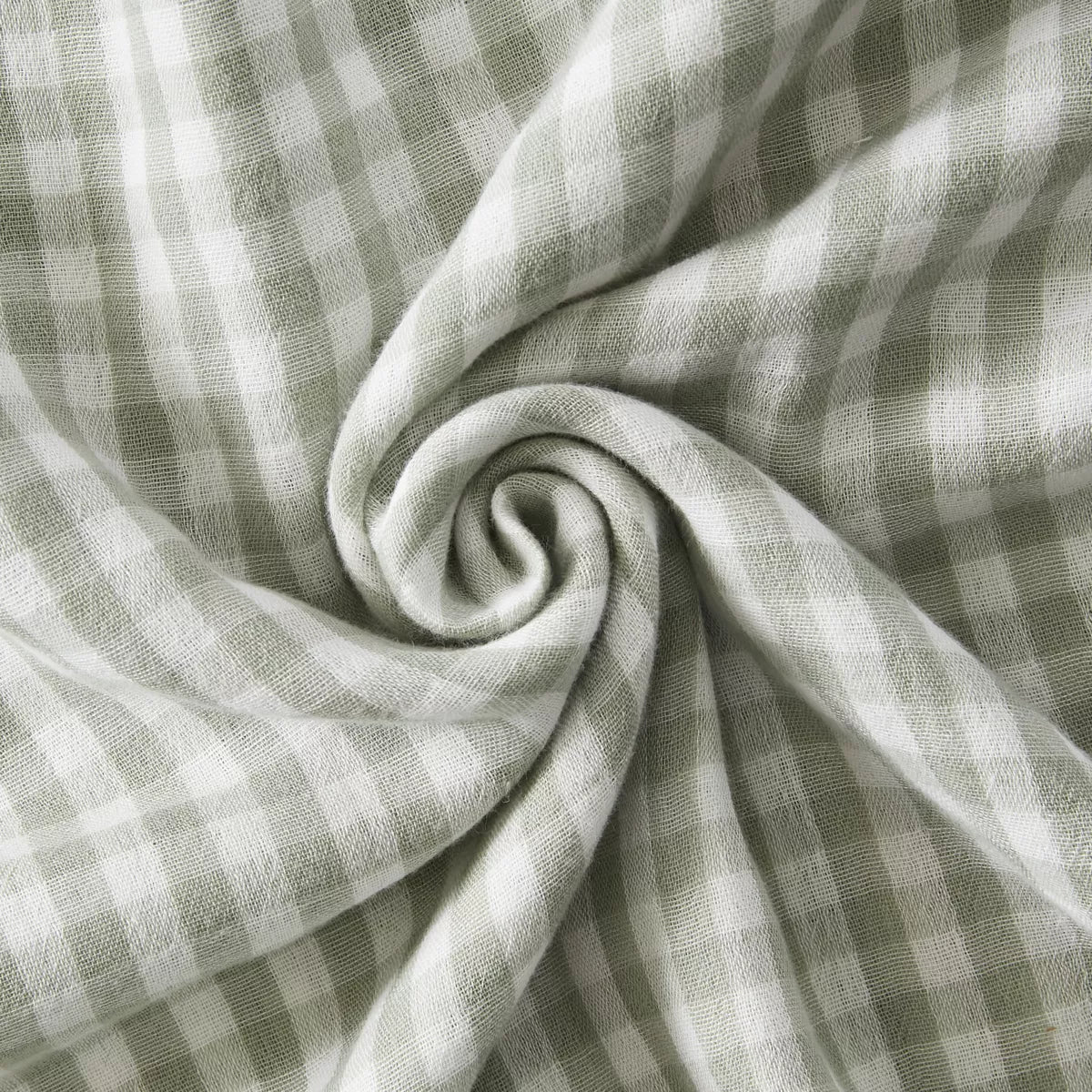 VICKIE Lot de 3 serviettes de table gaze de coton EUCALYPTUS