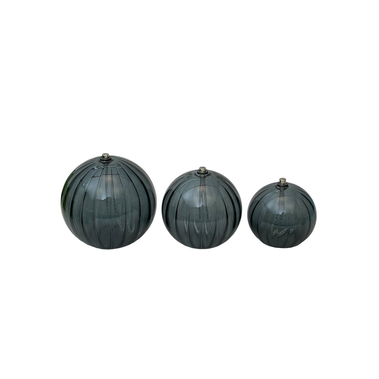 SPHERE lampe à huile striée smoke M