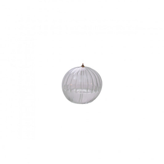 SPHERE lampe à huile striée transparente M