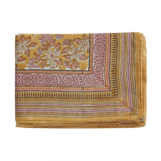 ARYA - Nappe indienne à imprimé floral Tandoori