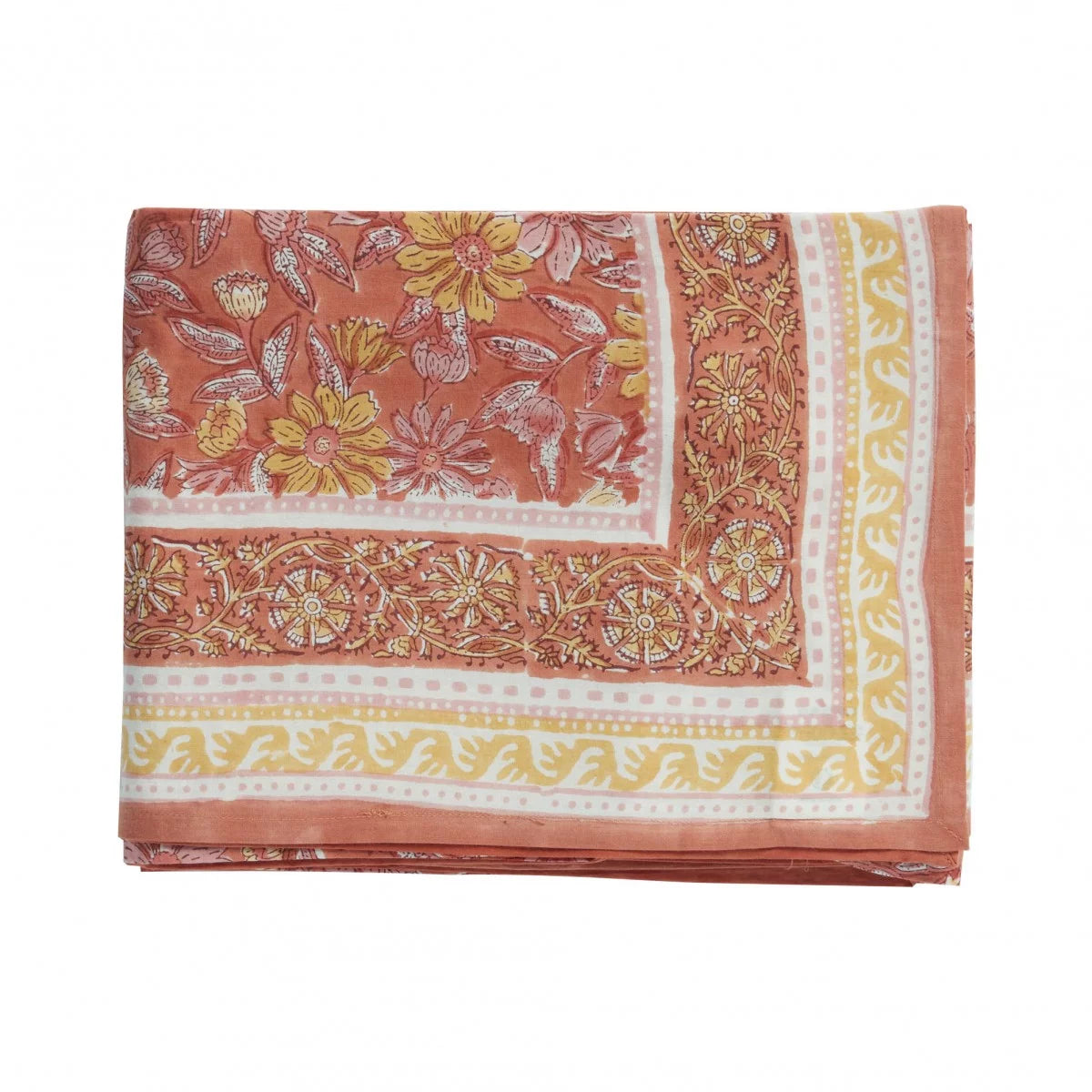 MEERA - Nappe indienne à imprimé floral Auburn