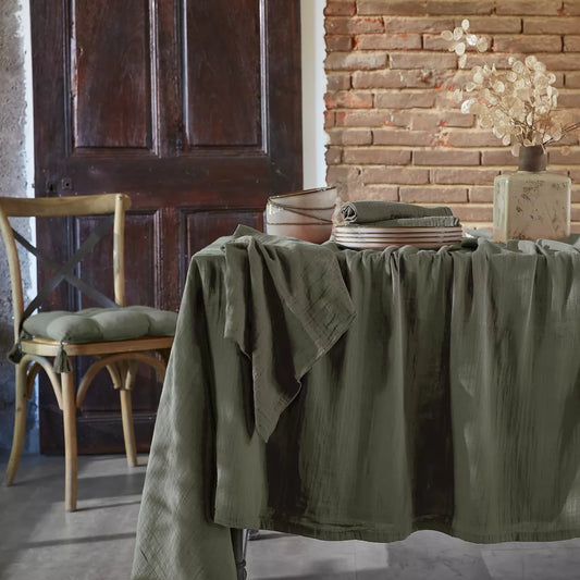 GAIA Nappe gaze de coton Romarin