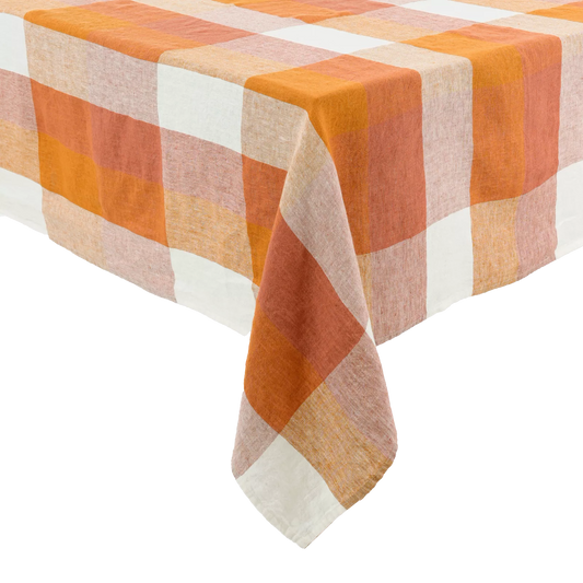 TENERIFE Nappe carreaux Terre brûlée