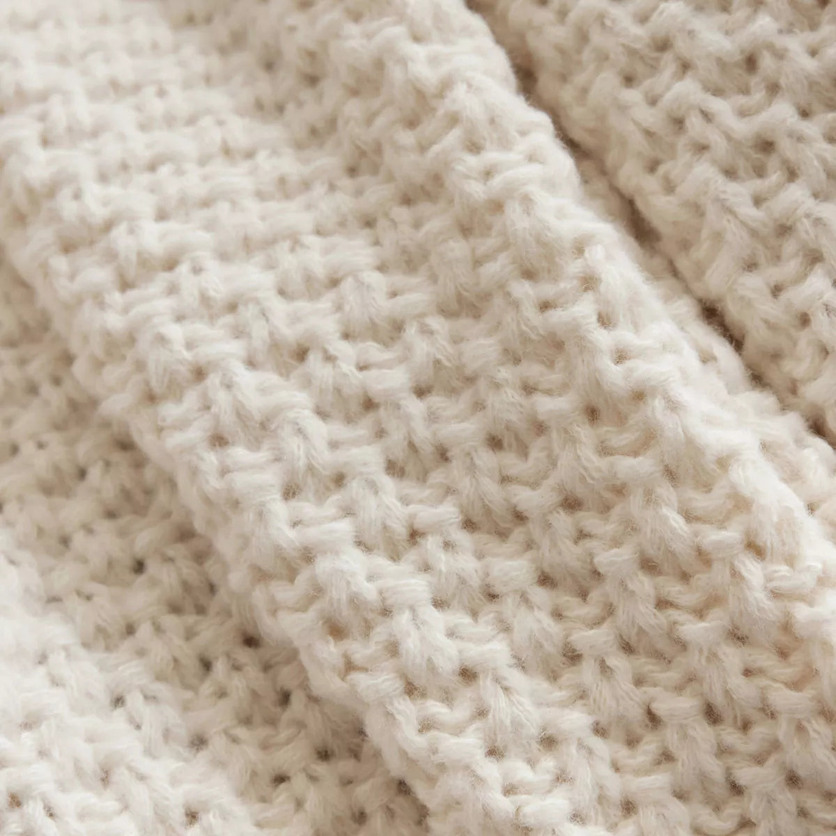 ARIANE Plaid tricot Ivoire