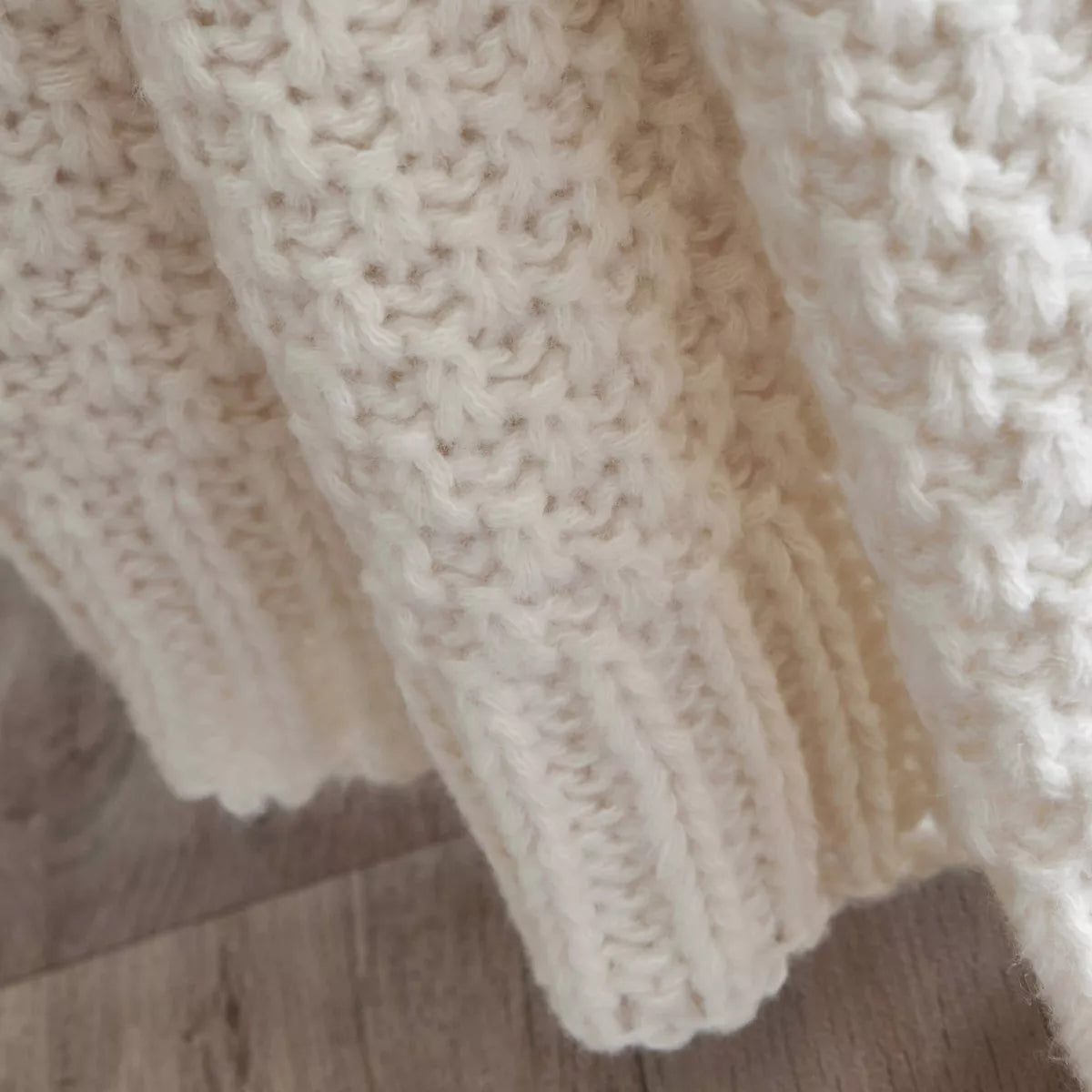 ARIANE Plaid tricot Ivoire