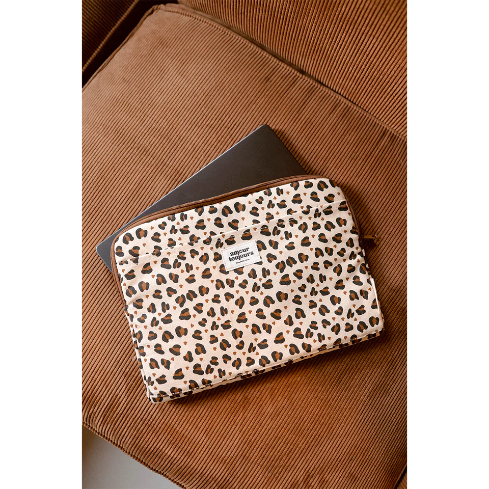 Housse d'ordinateur LEOPARD coeur