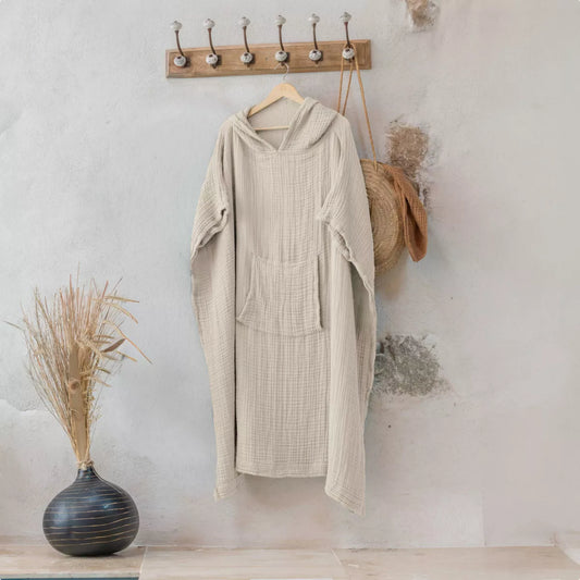 PONCHO Adulte S/M beige pampa
