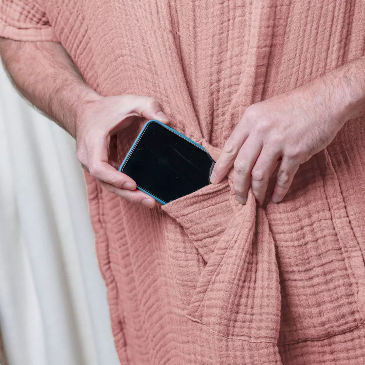 PONCHO Adulte S/M rose pêche