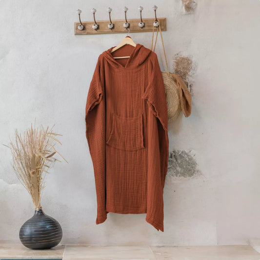 PONCHO Adulte S/M Terracotta