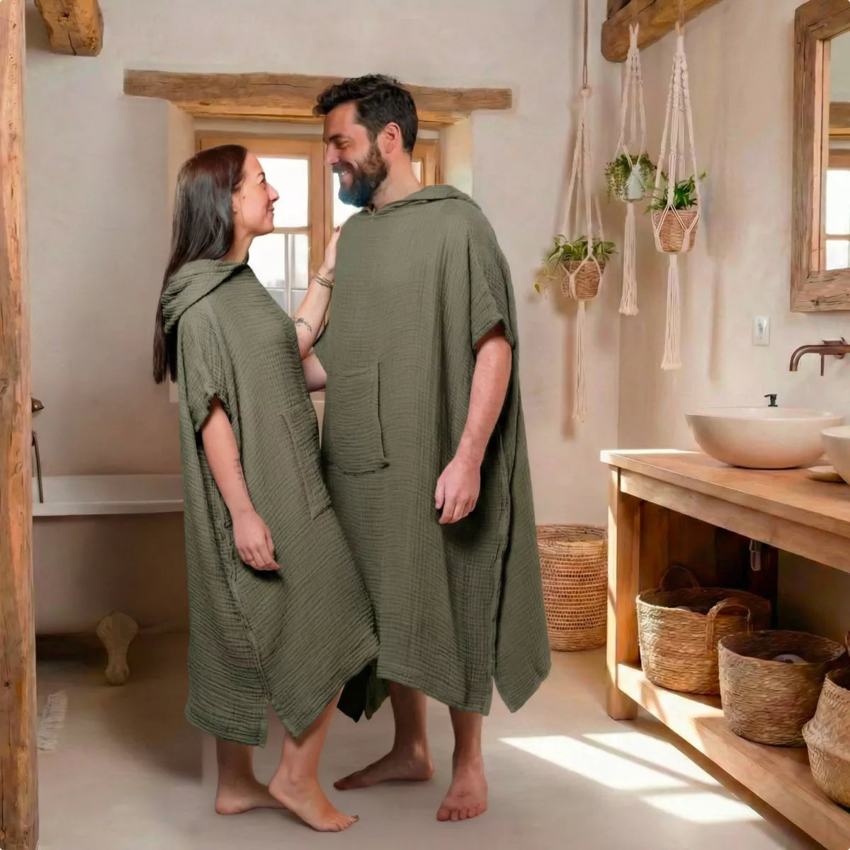 PONCHO Adulte vert romarin