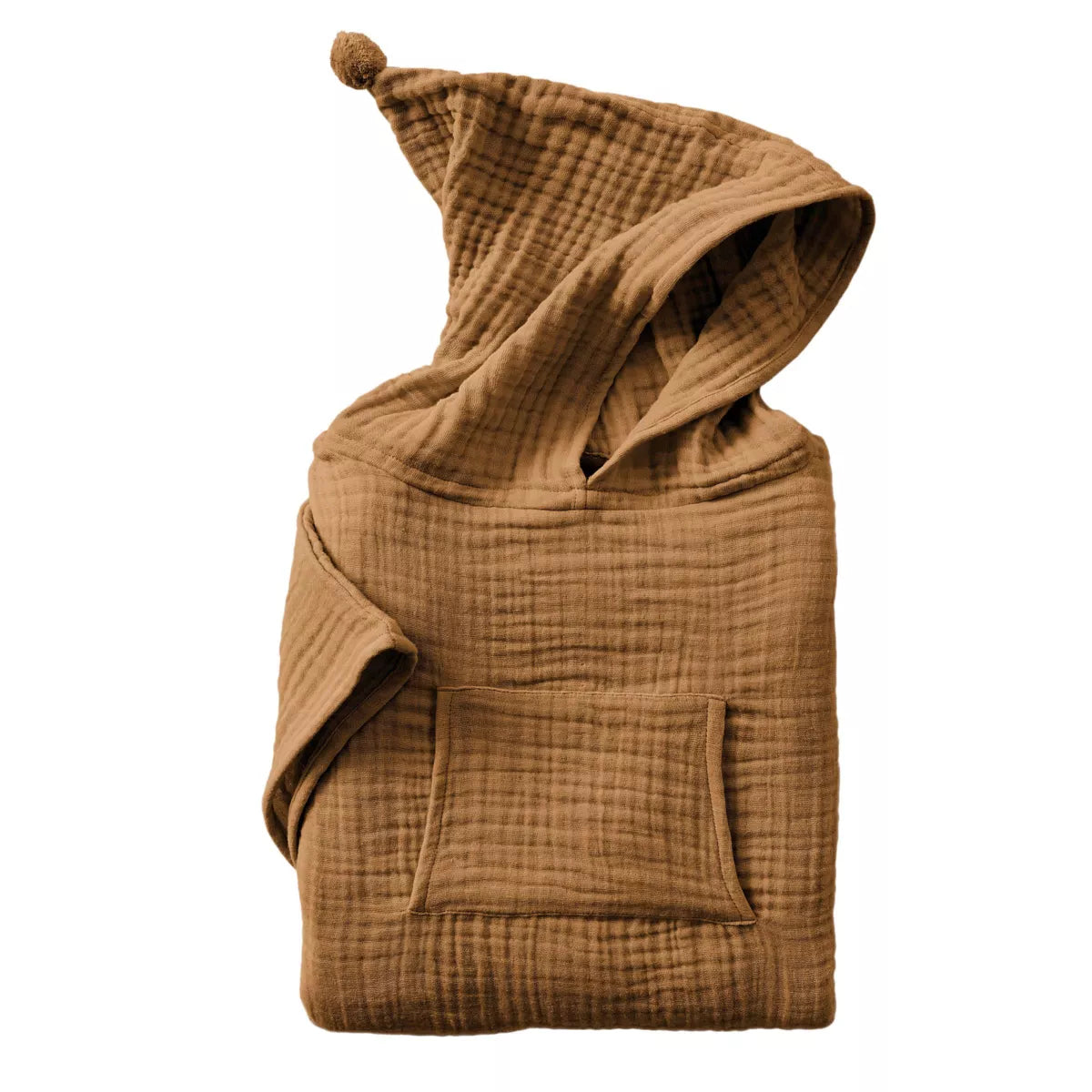 PONCHO de bain enfant gaze de coton 2/5 ans Camel