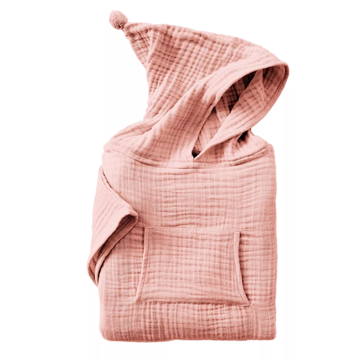PONCHO de bain enfant gaze de coton 6/10 ans Rose pêche