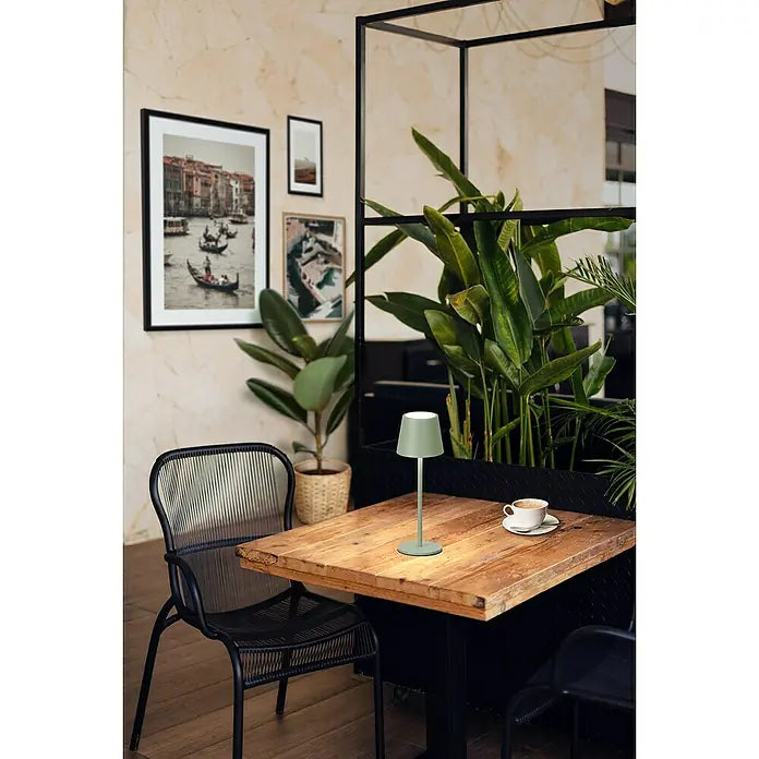 ROXY LAMPE DE TABLE LED - Extérieur vert sauge mat H 27,5 cm