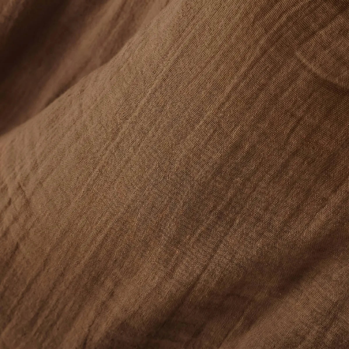 GAIA - Linge de lit gaze de coton Ficelle BRUN