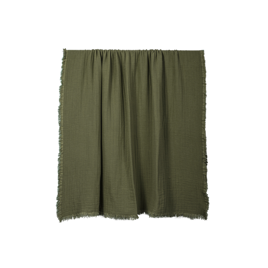 VANLY - plaid kaki - 130 x 180 cm
