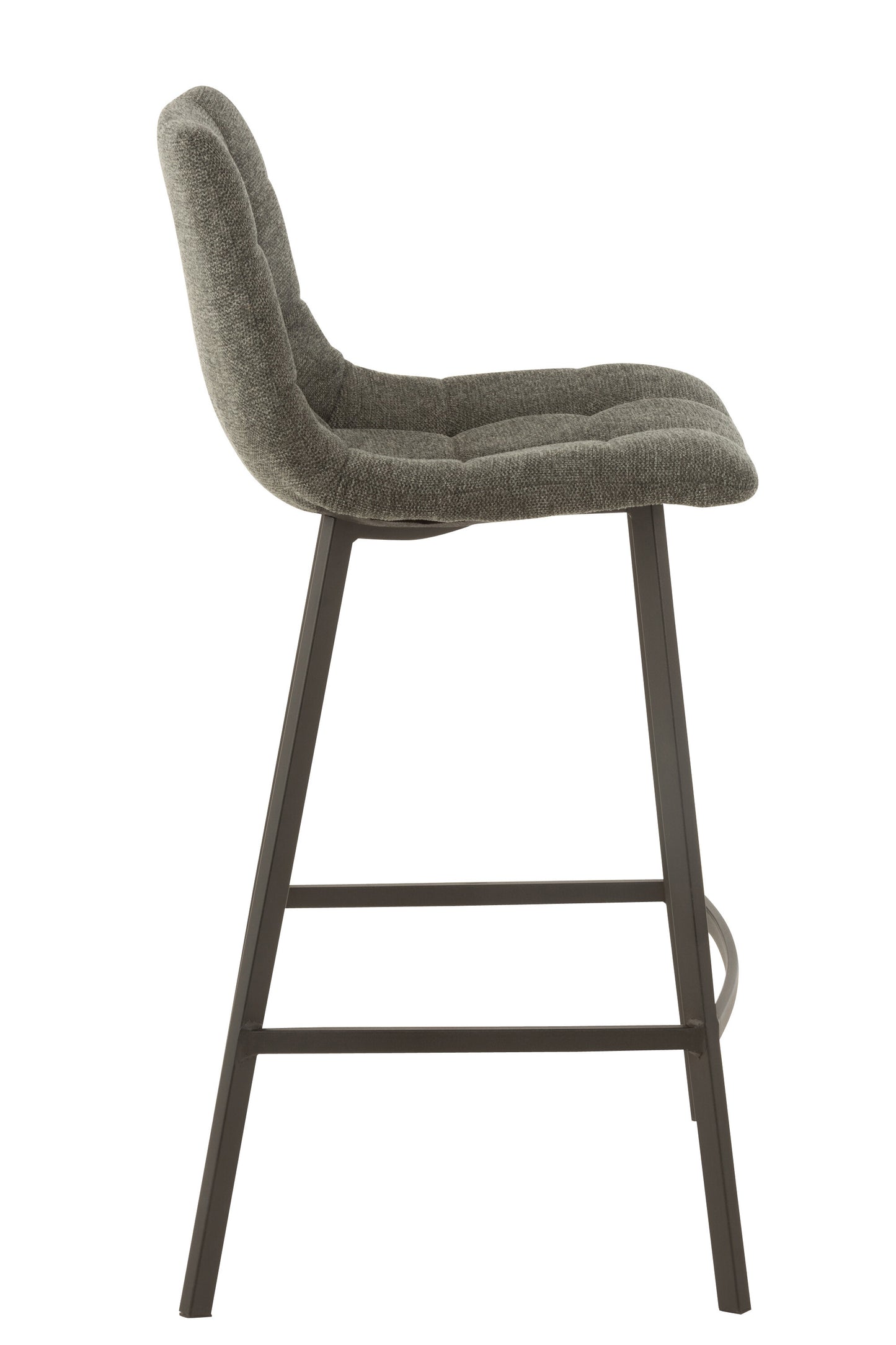 STEPHANE - Chaise de bar gris foncé/beige