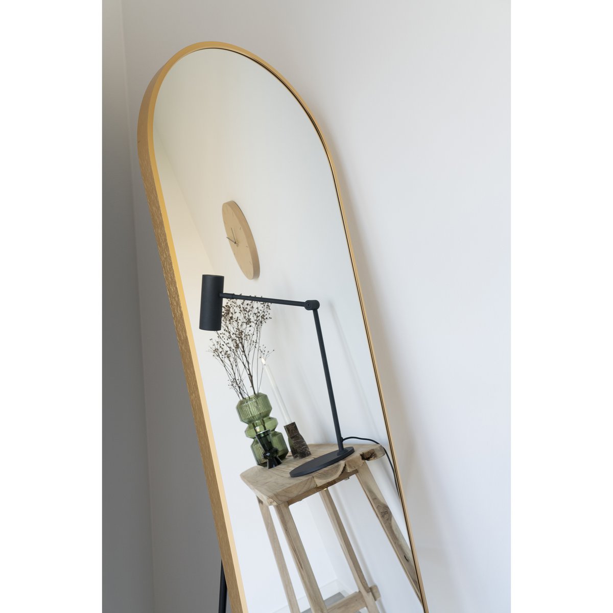 MADRID Miroir aluminium sur pieds - Laiton - 150 cm